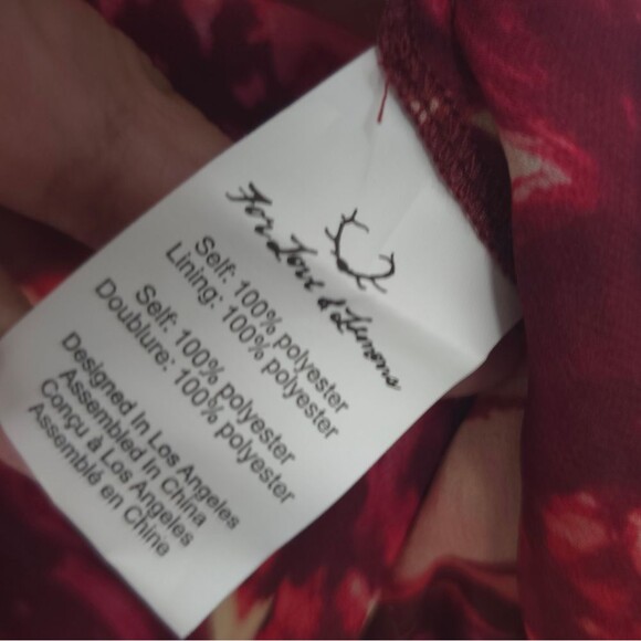 For Love and Lemons Wild Rose Crop Top Floral Off-shoulder Blouse Peasant Boho S - Picture 8 of 13